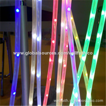 Christmas Decorated PVC Rope String Light with Multicolor Light, OEM and ODM Orders Welcomed